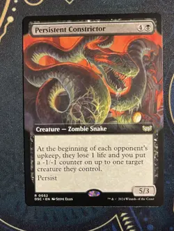 Persistent Constrictor (Extended Art) Commander: Duskmourn: House of Horror LP - Image 1