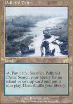 MTG Polluted Delta, Onslaught, Damaged, English - Image 1