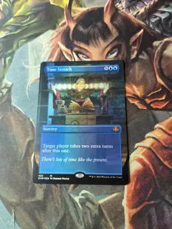 1x Time Stretch Borderless Foil NM-Mint, English Dominaria Remastered MTG M - Image 1