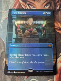 1x Time Stretch Borderless Foil NM-Mint, English Dominaria Remastered MTG M - Image 2