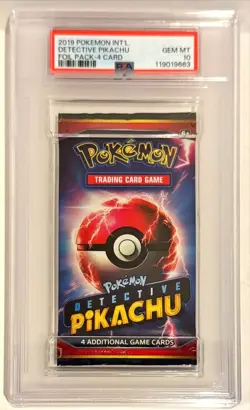 2019 Nintendo Pokemon Detective Pikachu Movie English Foil Booster Pack PSA 10 - Image 1