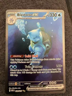 Pokemon Scarlet & Violet 151 Blastoise ex Special Illustration Rare SIR 200/165 - Image 1