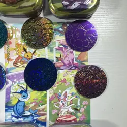 Pokemon Prismatic Evolutions Costco Complete Full Set of 8 Tins No Packs - Image 5