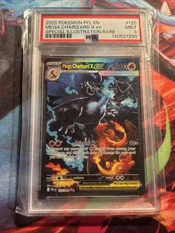 Pokemon 2025 Mega Charizard X ex 125/094 SIR Phantasmal Flames PSA 9 - Image 1