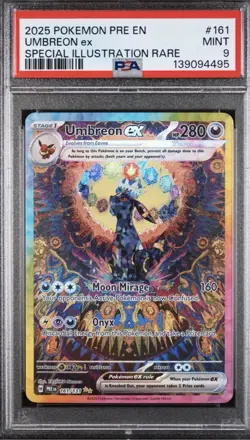 2025 POKEMON PRE EN PRISMATIC EVOLUTIONS #161 UMBREON EX SPECIAL ILLUSTRATION NM - Image 1