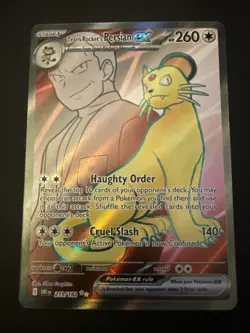 Team Rocket's Persian ex 219/182 Full Art SV10 Destined Rivals NM Pokemon - Image 1