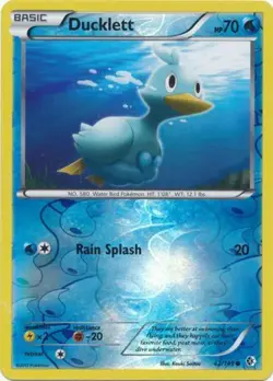 Pokemon - Ducklett - 42/149 - Common - Reverse Holo - BW - Boundaries Crossed - - Image 1