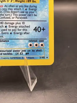Pokemon TCG Blastoise 002/102 Base Set Holo Rare - Image 4