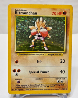 Hitmonchan 7/102 Holo Rare Base Set Unlimited Pokemon 768 - Image 1