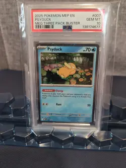Pokemon TCG Psyduck Scarlet & Violet Holo Mega Evolution Promo Swirl PSA 10 - Image 1