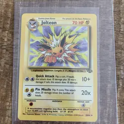 Jolteon 20/64 Jungle Unlimited Non-Holo Rare Vintage 1999 Pokemon LP * - Image 1