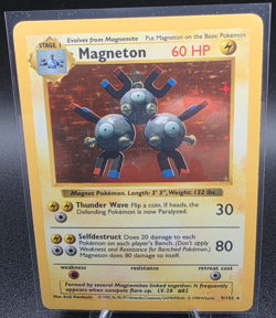 1999 Pokemon TCG Magneton 009/102 Base Set Shadowless Holo LP - Image 1