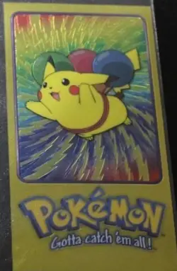 PIKACHU TOPPS POKEMON TV ANIMATION SERIES 2 OVERSIZED TIN TOPPER 2000 #4/5 - Image 1