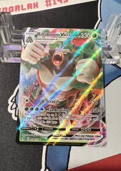Pokemon TCG Rillaboom VMAX 018/192 SW&SH Rebel Clash Holo Full Art Rare NM - Image 1