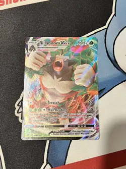 Pokemon TCG Rillaboom VMAX 018/192 SW&SH Rebel Clash Holo Full Art Rare NM - Image 2