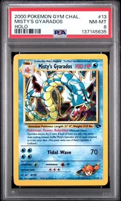 2000 Pokemon Gym Challenge Misty’s Gyarados #13 Holo PSA 8 - Image 1