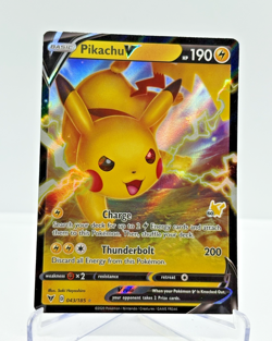 Pokemon Pikachu V 43/185 Rare Holo V Vivid Voltage NEAR MINT - Image 1