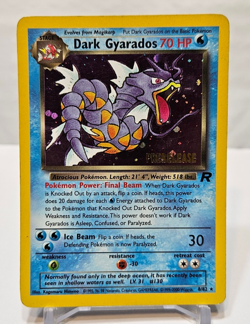 Dark Gyarados 8/82 Holo Rare Unlimited PRERELEASE Team Rocket Pokemon 789 - Image 1