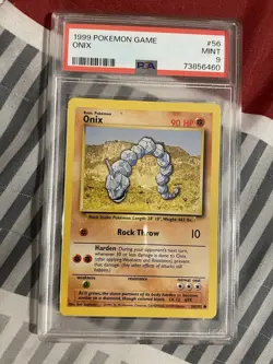 1999 Vintage Pokemon Base Set Onix WOTC Unlimited PSA 9 - Image 1