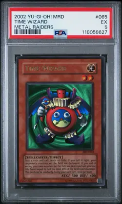 2002 Yu-Gi-Oh! Time Wizard MRD-065 PSA 5 EX - Metal Raiders - Vintage - Image 1