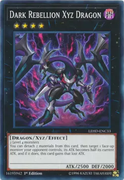Yugioh! Dark Rebellion Xyz Dragon - LEHD-ENC33 - Common - 1st Edition Near Mint, - Image 1