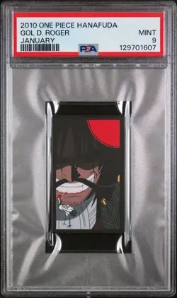 PSA 9 MINT 2010 ONE PIECE HANAFUDA GOL D. ROGER JANUARY - Image 1