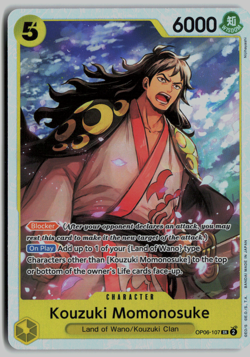 x4 One Piece CCG Kouzuki Momonosuke OP06-107 SR English Playset - Image 1