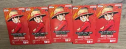 One Piece OP-13 Carrying on His Will Sleeved Booster Packs Lot of 5 English NEW - Image 1