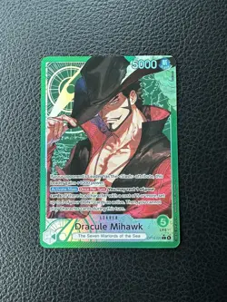 One piece TCG OP14-020 Dracule Mihawk Leader Alternate Alt Art Azure Sea’s Seven - Image 1
