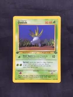 Pokemon Cards: Jungle 1st Edition Common: Oddish 58/64 - Image 1