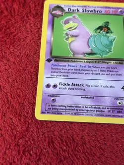 Dark Slowbro 29/82 Team Rocket Regular 1st Edition Pokemon Card Lp Vintage - Image 3