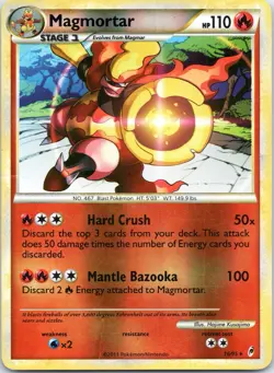 Magmortar 16/95 Call of Legends 2011 Pokemon Card Reverse Holo - Image 1