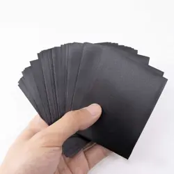 100 Full-Size Large Card MATTE BLACK SLEEVES Deck Protectors Magic Pokemon - Image 1