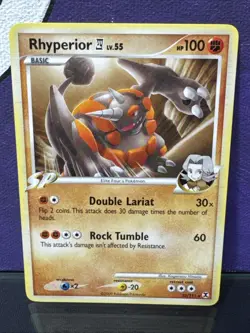 Pokemon Platinum Rising Rivals Single Card Rare Rhyperior GL 32/111 - Image 1