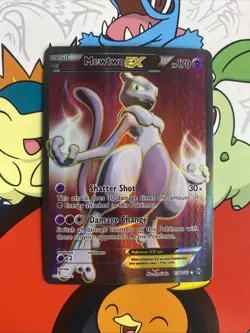 Pokemon card TCG Mewtwo EX 158/162 UR Full Art BREAKthrough 2015 English LP/MP - Image 1