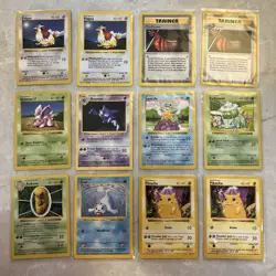 1999 Pokemon Base Set Shadowless WOTC TCG 12 Card Lot (57 84 55 29 63 44 33 41) - Image 1