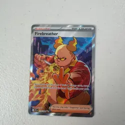 Pokemon TCG Firebreather 119/094 Me02: Phantasmal Flames Full Art Holo Card NM - Image 1