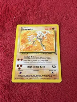 Hitmonlee 22/62 Fossil Non Holo Wotc Pokemon Card Lp - Image 5