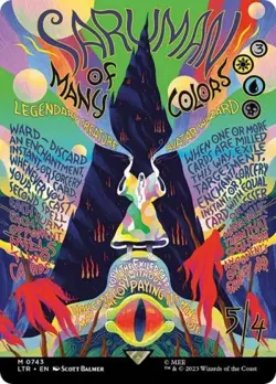 MTG English Saruman of Many Colors (Borderless Poster) NM Normal - Image 1