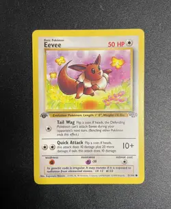 Eevee | 51/64 | Jungle | 1st edition | Pokemon Card | NM - Image 1