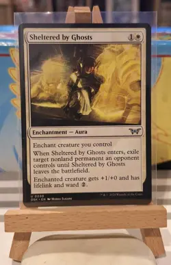 MTG - SHELTERED BY GHOSTS - (DSK 0030) Duskmourn Set - Image 1