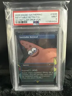 2025 Magic Gathering SpongeBob Secret Lair Drop Inevitable Behavior Foil PSA 9 - Image 1