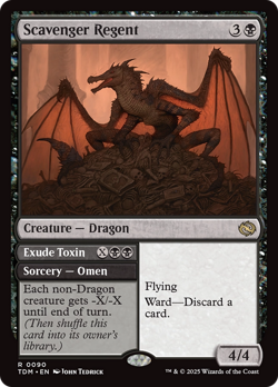 x4 Scavenger Regent // Exude Toxin TDM Tarkir Dragonstorm MTG 90 RARE M/NM 4x - Image 1