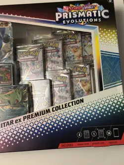 POKEMON TCG PRISMATIC EVOLUTIONS LUCARIO & TYRANITAR EX PREMIUM COLLECTION NEW - Image 2