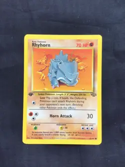 Pokemon Cards: Jungle 1st Edition Common: Rhyhorn 61/64 - Image 1