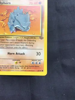 Pokemon Cards: Jungle 1st Edition Common: Rhyhorn 61/64 - Image 4