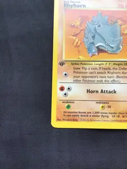 Pokemon Cards: Jungle 1st Edition Common: Rhyhorn 61/64 - Image 5