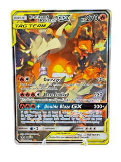 Pokemon Reshiram & Charizard GX SM201 Basic Tag Team Promo TCG Holo - Image 1