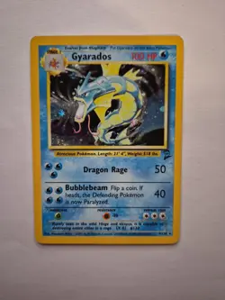 Pokemon TCG Gyarados Base Set 2 7/130 Holo Unlimited Holo Rare BS2 (R)b - Image 1