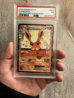 Pokemon TCG Flareon EX Ultra Rare Holo Full Art Card RC28/RC32 NM PSA 7 - Image 1